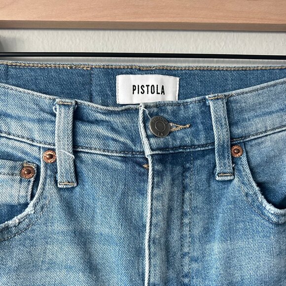 Pistola Jeans Lennon High Rise Crop Bootcut Light Wash Denim Womens Size 25 NWOT - Picture 6 of 11